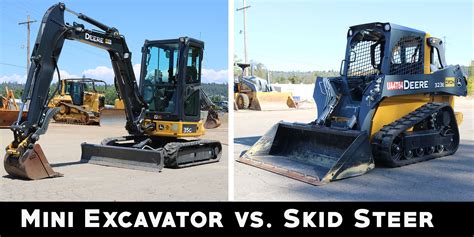 mini excavator vs skid steer for grading|mini skid steer price comparison.